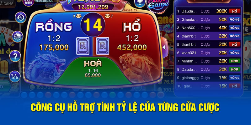 Công cụ uy tín hỗ trợ tính tỷ lệ của từng cửa cược 