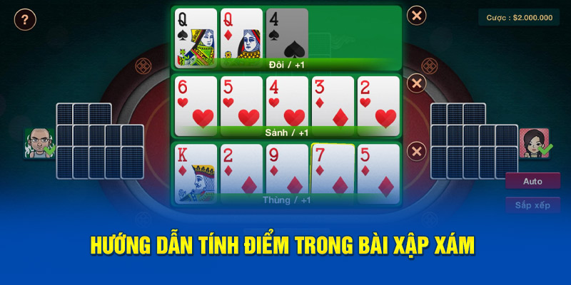 Hướng dẫn tính điểm trong bài xập xám 
